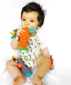 Playgro Pols- En Voetrammelaarset Zebra & Giraf - Set Van 4 Stuks, 2 Polsbandjes En 2 Rammelsokjes -Peuterpaleis Winkel 1000x1200 6