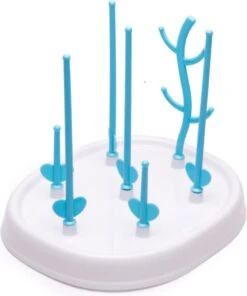 Merkloos Babyfles Droogrek - Flessen Droogrek - Afdruiprek Met Lekbak - Afwasrek - Baby Flesjes Droogrek - Flessenrek - Kraamcadeau - Baby Cadeau - Blauw -Peuterpaleis Winkel 1001x1200 3