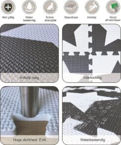 Merkloos Dieren Foam Puzzel Speelmat - 10 Speelmatten - Uitneembare Figuren - Grijs - Wit - Puzzelmat 90x90x1cm -Peuterpaleis Winkel 1003x1200 5