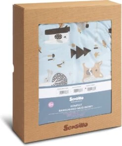 Sensillo Baby Dekbed En Kussen - Cadeau Set - Katoen - Blauw -Peuterpaleis Winkel 1007x1200 3