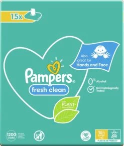 Pampers® Pampers Fresh Clean Billendoekjes - 1200 Doekjes -Peuterpaleis Winkel 1020x1200 1