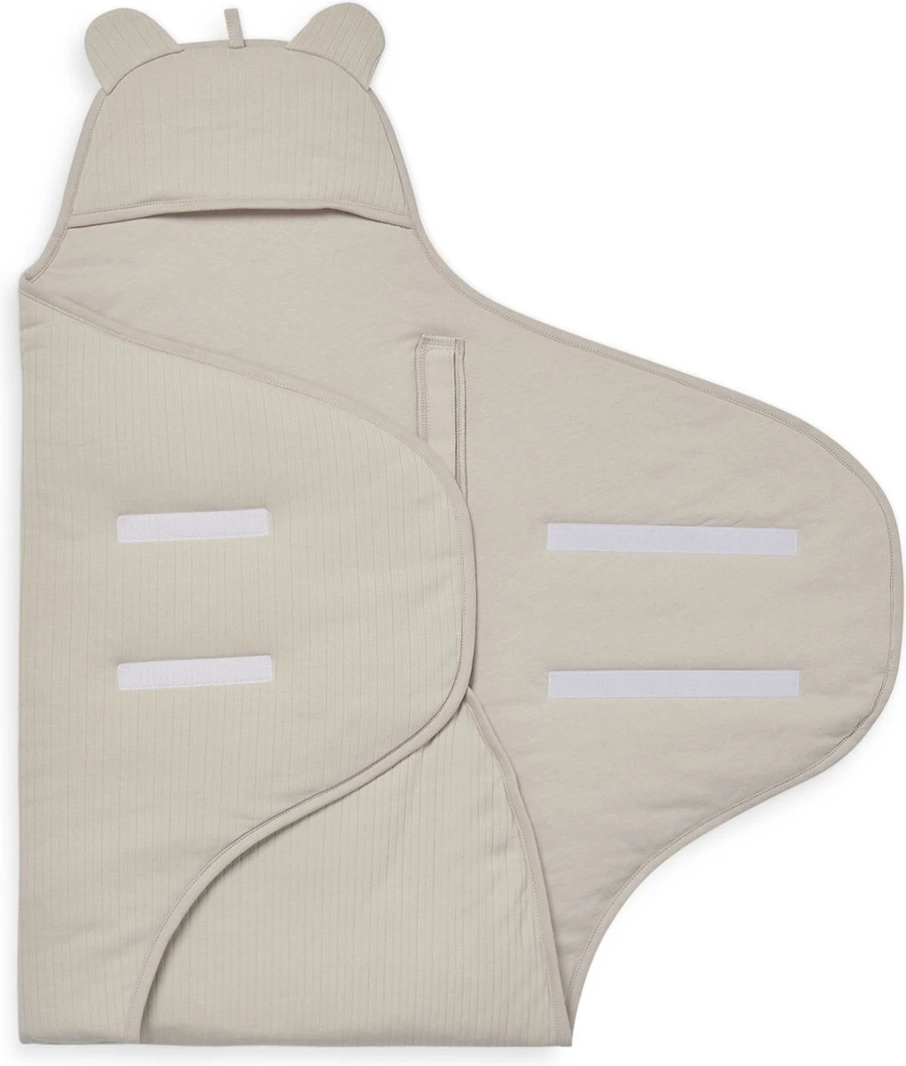 Jollein Wikkeldeken Basic Stripe - Nougat 4 Jollein Wikkeldeken Basic Stripe - Nougat - Afbeelding 2