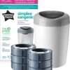 Tommee Tippee Simplee Sangenic Luieremmer, Milieuvriendelijker Systeem, Inclusief 6 Navulcassettes Met Duurzaam Geproduceerde Antibacteriële GREENFILM, Grijs 1 Tommee Tippee Simplee Sangenic Luieremmer, Milieuvriendelijker Systeem, Inclusief 6 Navulcassettes Met Duurzaam Geproduceerde Antibacteriële GREENFILM, Grijs -Peuterpaleis Winkel 1021x1200 2