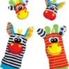 Playgro Pols- En Voetrammelaarset Zebra & Giraf - Set Van 4 Stuks, 2 Polsbandjes En 2 Rammelsokjes -Peuterpaleis Winkel 1029x1200 2