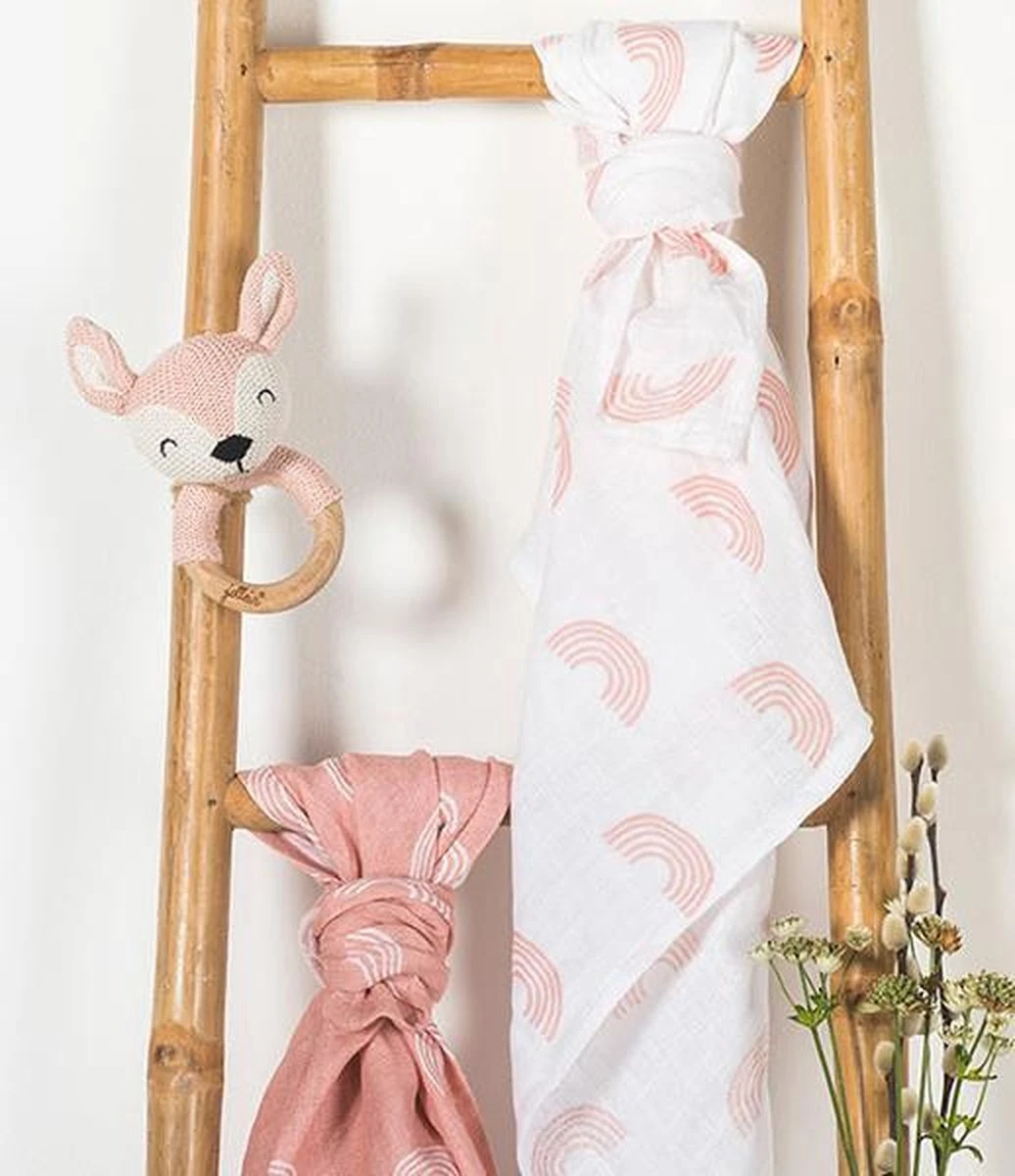 Jollein Bijtring Deer - Pale Pink 6 Jollein Bijtring Deer - Pale Pink - Afbeelding 4