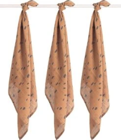 Jollein Hydrofiel Multidoek Spot 70x70cm - Caramel - 3 Stuks