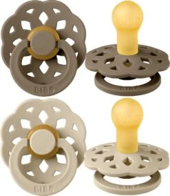 BiBS - Boheme Pacifier - Stage 1 Fopspeen - 2 Stuks - Vanilla / Dark Oak -Peuterpaleis Winkel 1043x1200 2