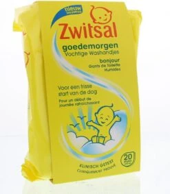 Zwitsal Goedemorgen Baby Vochtige Washandjes - 20 Stuks -Peuterpaleis Winkel 1047x1200