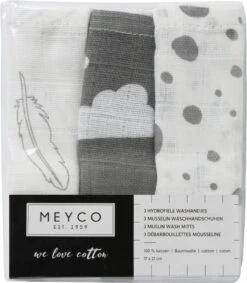 Meyco Hydrofiele Washandjes 3-pack - Feathers-Clouds-Dots - Grijs/Wit 8 Meyco Hydrofiele Washandjes 3-pack - Feathers-Clouds-Dots - Grijs/Wit -Peuterpaleis Winkel 1048x1200 1