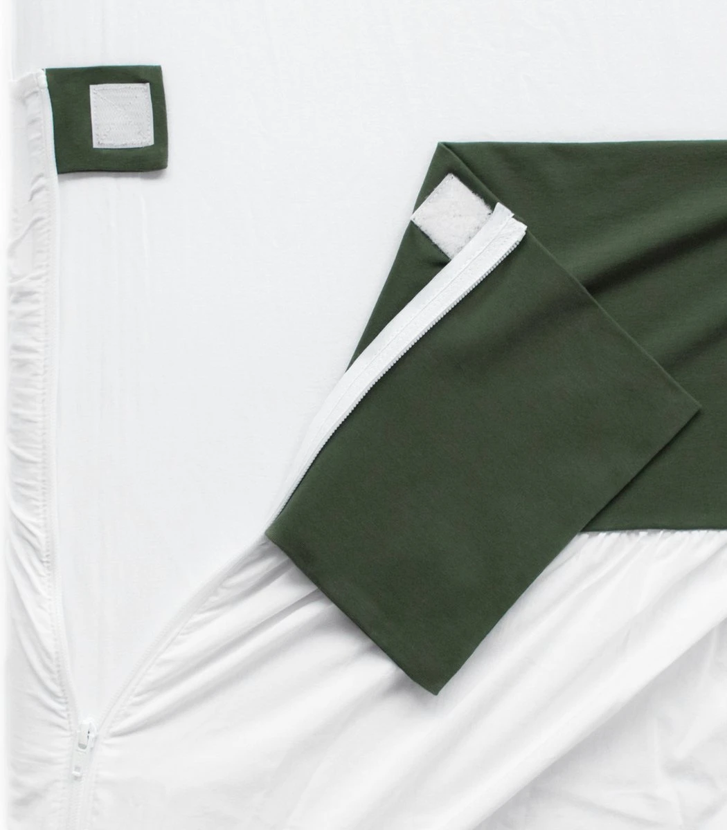 NUNKI Ledikant Lakentje - Simpel Strak Instoppen (ipv Inbakeren)- 60x120 Botanisch Groen 7 NUNKI Ledikant Lakentje - Simpel Strak Instoppen (ipv Inbakeren)- 60x120 Botanisch Groen - Afbeelding 5