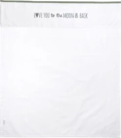 Meyco Love You To The Moon & Back Ledikant Laken - Forest Green - 100x150cm -Peuterpaleis Winkel 1051x1200 4