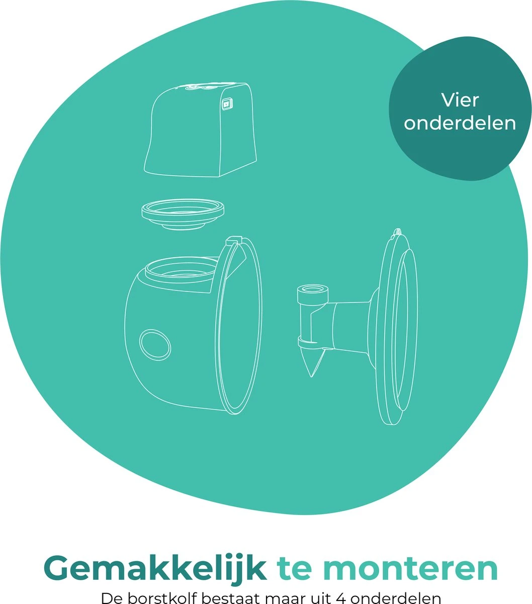 Nutrea EasyFlow 2 Stuks – Elektrische Draadloze Borstkolf 24 Mm – Handsfree Borstkolf – Oplaadbare Accu – Snelheid Aanpasbaar 12 Nutrea EasyFlow 2 Stuks – Elektrische Draadloze Borstkolf 24 Mm – Handsfree Borstkolf – Oplaadbare Accu – Snelheid Aanpasbaar - Afbeelding 10