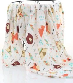 2 Stuks - Hydrofiele Doek XL - 120x120 Cm - Inbakerdoek - Tipi Tent Beer - Safari Dieren - Swaddle Doek Groot - Hydrofiele Luier -Peuterpaleis Winkel 1059x1200 9