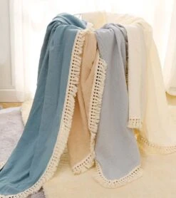 Hydrofiele Doek XL Met Franjes - 120x120 Cm - Taupe -Peuterpaleis Winkel 1067x1200 1