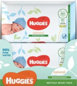 Huggies Billendoekjes - 100% Plasticvrij - Biologisch Afbreekbaar - 12 X 48 Stuks - 576 Doekjes -Peuterpaleis Winkel 1077x1200