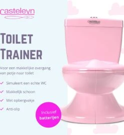 Casteleyn - Toilet Trainer - WC Potje - Plaspotje - Kinder Toilet - Met Geluid - Tot 21KG - Roze -Peuterpaleis Winkel 1100x1200 1