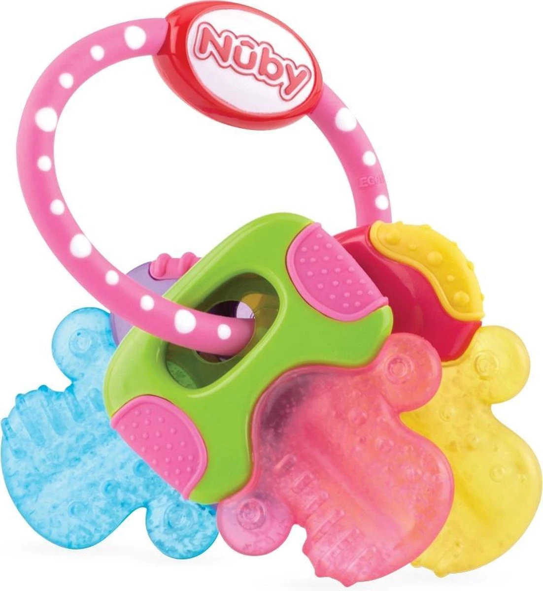 Nûby - IcyBite Koelbijtsleutels - Roze - 3m+ 3 Nûby - IcyBite Koelbijtsleutels - Roze - 3m+