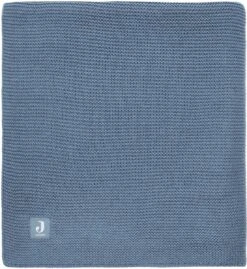 Jollein Baby Deken Wieg 75x100cm Basic Knit - Jeans Blue