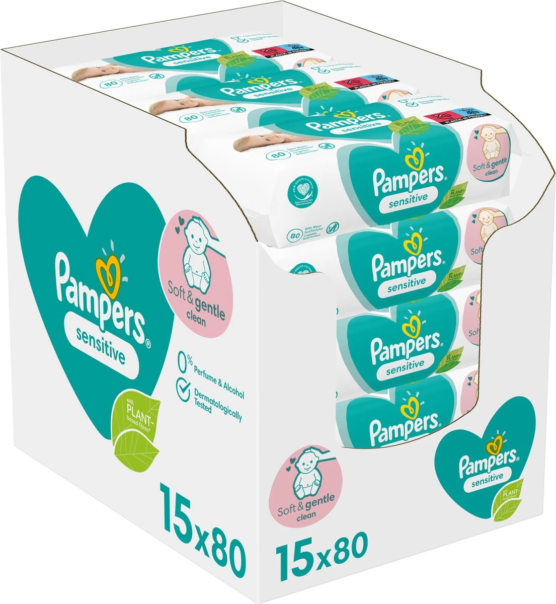 Pampers® Pampers - Sensitive - Billendoekjes - 2400 Doekjes - 30 X 80 9 Pampers® Pampers - Sensitive - Billendoekjes - 2400 Doekjes - 30 X 80 - Afbeelding 7