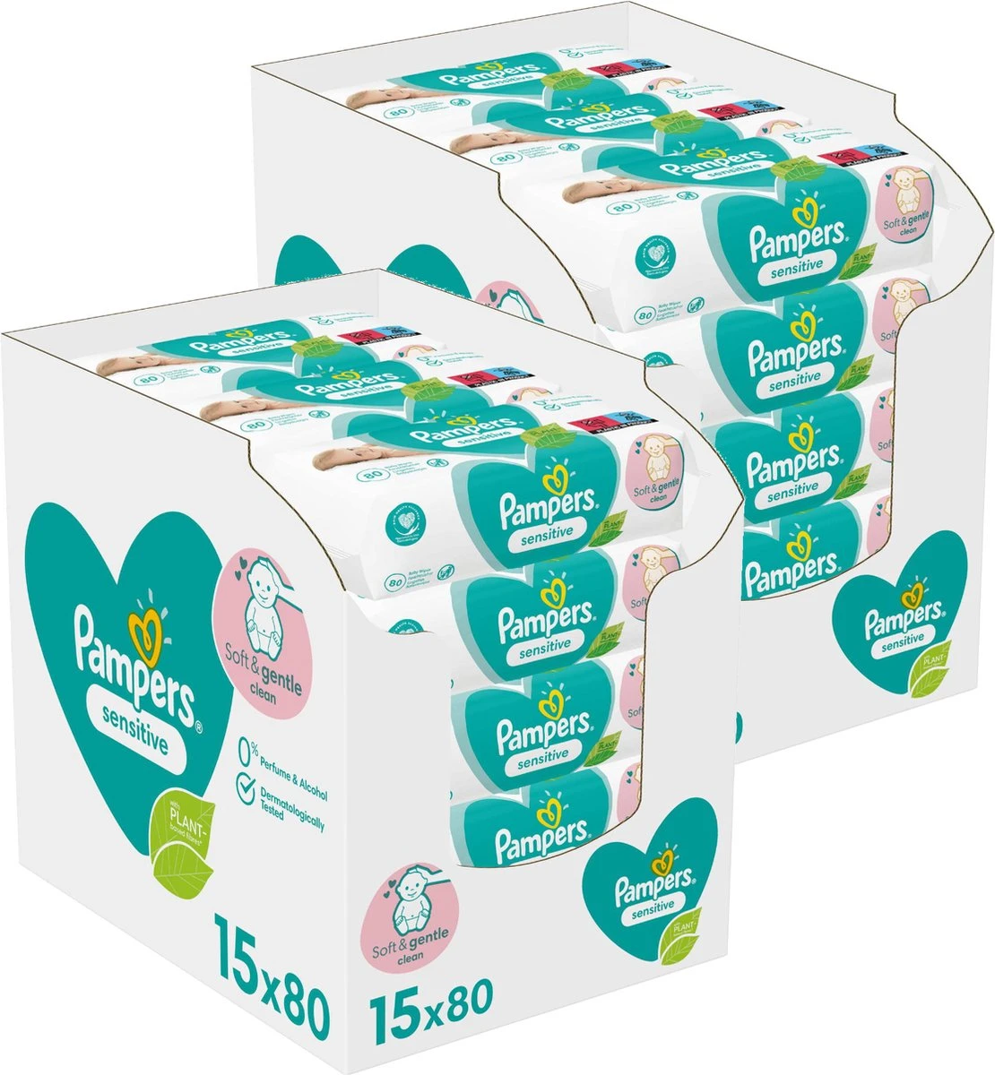 Pampers® Pampers - Sensitive - Billendoekjes - 2400 Doekjes - 30 X 80 3 Pampers® Pampers - Sensitive - Billendoekjes - 2400 Doekjes - 30 X 80