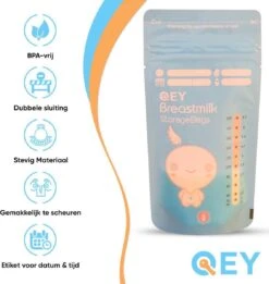120 Stuks - Moedermelk Bewaarzakjes - Borstvoeding Zakjes - QEY (BPA Vrij) -Peuterpaleis Winkel 1134x1200 6
