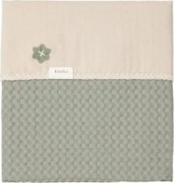 Koeka Baby Dekentje Ledikant Wafel Flanel Antwerp - Groen - 100x150cm