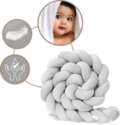 Bedbumper - Bedomrander - Bedbumper Ledikant - Bedbumper Gevlochten - Boxomrander - Babykamer Accessoires - 3 Meter - Katoen - Grijs 8 Bedbumper - Bedomrander - Bedbumper Ledikant - Bedbumper Gevlochten - Boxomrander - Babykamer Accessoires - 3 Meter - Katoen - Grijs -Peuterpaleis Winkel 1158x1200 5