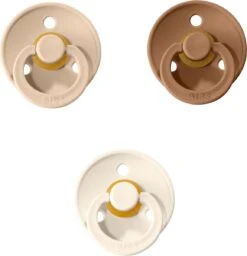Bibs Fopspeen - Maat 1 0-6 Maanden - 3 Stuks - Vanilla - Earth - Ivory