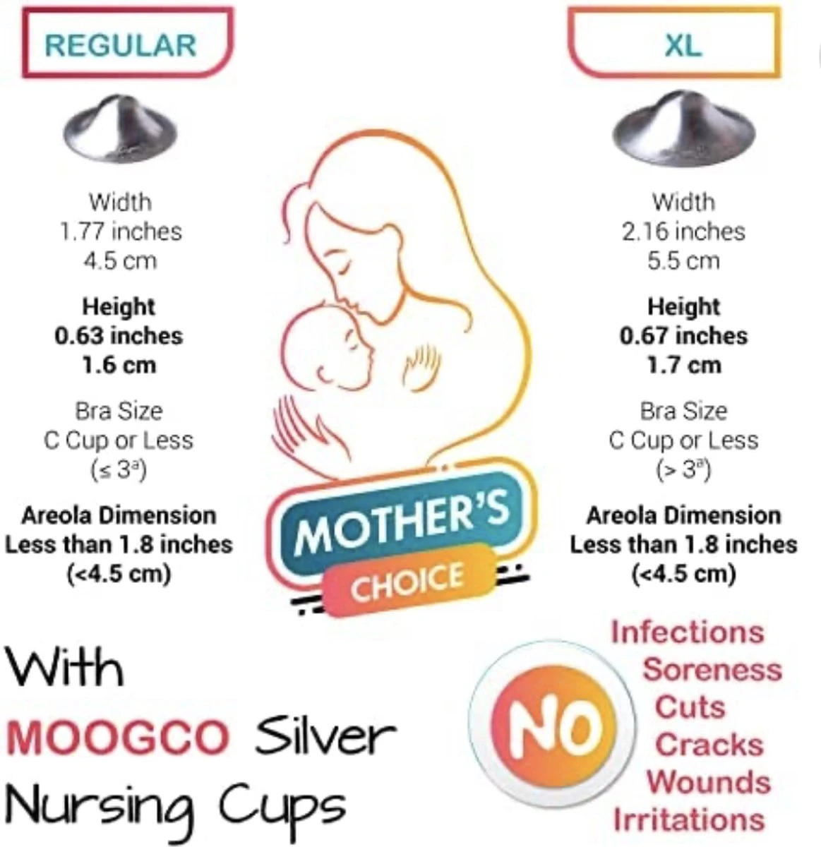 Tepelkapjes - Silver Nursing Cups- De Originele Zilveren Tepelbeschermer- 925 ZilverTepelkapjes - Maat M 4 Tepelkapjes - Silver Nursing Cups- De Originele Zilveren Tepelbeschermer- 925 ZilverTepelkapjes - Maat M - Afbeelding 2