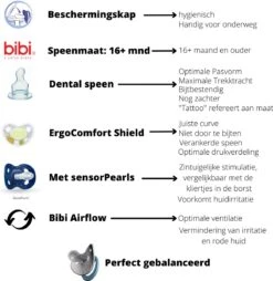 Bibi Happiness Glow In The Dark Dental Fopspeen 16 Maanden Plus Blauw -Peuterpaleis Winkel 1165x1200 6