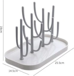 Merkloos Baby Flessen Droogrek - Afdruiprek Met Lekbak - Afwasrek - Baby Flesjes Droogrek - Flessenrek - Kraamcadeau - Baby Cadeau - Blauw -Peuterpaleis Winkel 1165x1200 9