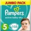 Pampers® Pampers Active Baby Dry - Maat 5 (11-16KG) - 168 Luiers - Maandbox -Peuterpaleis Winkel 1167x1200