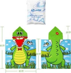 JAXY Badcape Baby - Badcape - Baby Badjas - Omslagdoek - Omslagdoek - Baby Handdoek Met Capuchon - Strandhanddoek - Badponcho - Poncho Handdoek - Microfiber - 60x90cm - Krokodil -Peuterpaleis Winkel 1170x1200 1