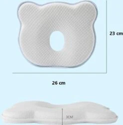 MINIIYOU® Orthopedisch Baby Hoofdkussen - Blauw - Plat Hoofd - Katoen - Traagschuim Vulling 13 MINIIYOU® Orthopedisch Baby Hoofdkussen - Blauw - Plat Hoofd - Katoen - Traagschuim Vulling -Peuterpaleis Winkel 1178x1200 11