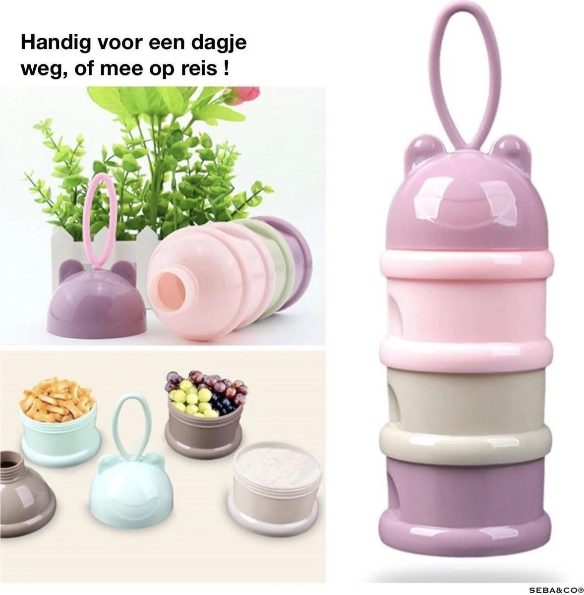 Melkpoeder Doseerdoosjes · SET VAN 2 PAARS&GROEN · Melkpoeder Bewaarbakjes · Melkpoeder Toren · BPA FREE 6 Melkpoeder Doseerdoosjes · SET VAN 2 PAARS&GROEN · Melkpoeder Bewaarbakjes · Melkpoeder Toren · BPA FREE - Afbeelding 4