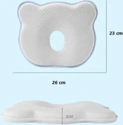 MINIIYOU® Orthopedisch Baby Hoofdkussen + Kussensloop - Blauw - Plat Hoofd - 100% KATOEN -Peuterpaleis Winkel 1179x1200 13