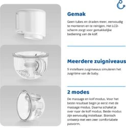 Kolvy® Max Draadloze Elektrische Borstkolf - Dubbel - Intelligente Kolfapparaten - Handsfree Breast Pump - USB Oplaadbaar - Professioneel - Incl. 3 Maten -Peuterpaleis Winkel 1183x1200 8