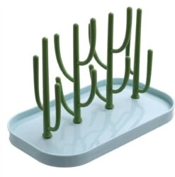 Merkloos Baby Flessen Droogrek - Afdruiprek Met Lekbak - Afwasrek - Baby Flesjes Droogrek - Flessenrek - Kraamcadeau - Baby Cadeau - Blauw