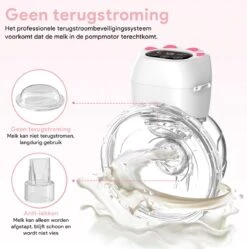 Oliva Babycare® Elektrische Borstkolf Handsfree - Draadloze Kolf - BPA-Vrij - Draagbaar Kolfapparaat - Luxe White & Baby Pink -Peuterpaleis Winkel 1189x1200 10