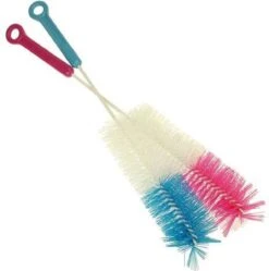 Fles Afwasborstel - 2 Stuks Set 36x5cm- Flessenborstel - Babyfles Afwasborstel - Drinkflesborstel - Glazenborstel