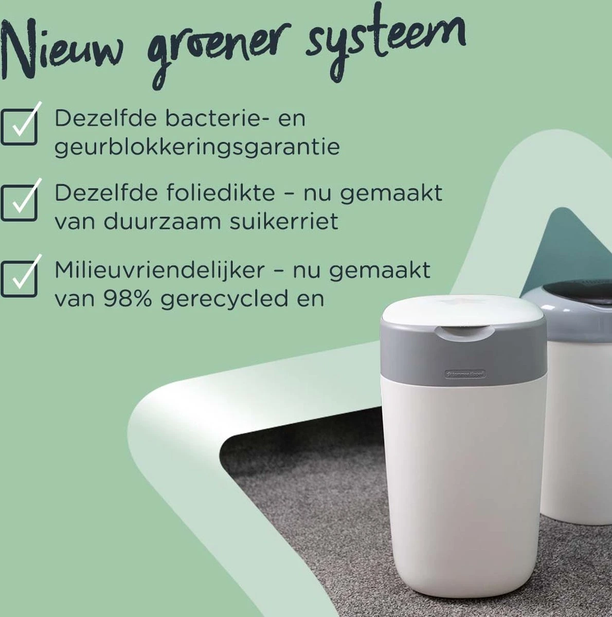 Tommee Tippee Twist & Click Milieuvriendelijke Luieremmer Navulling - Duurzaam Geproduceerde Greenfilm - 12 Stuks 9 Tommee Tippee Twist & Click Milieuvriendelijke Luieremmer Navulling - Duurzaam Geproduceerde Greenfilm - 12 Stuks - Afbeelding 7