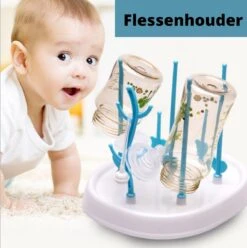 Merkloos Babyfles Droogrek - Flessen Droogrek - Afdruiprek Met Lekbak - Afwasrek - Baby Flesjes Droogrek - Flessenrek - Kraamcadeau - Baby Cadeau - Blauw -Peuterpaleis Winkel 1193x1200 13