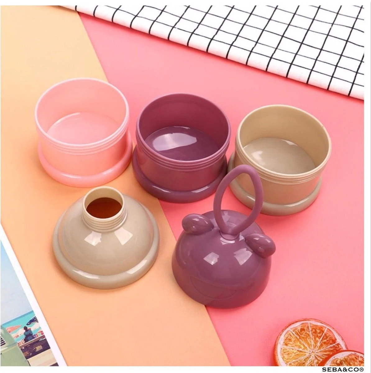 Melkpoeder Doseerdoosjes · SET VAN 2 PAARS&GROEN · Melkpoeder Bewaarbakjes · Melkpoeder Toren · BPA FREE 7 Melkpoeder Doseerdoosjes · SET VAN 2 PAARS&GROEN · Melkpoeder Bewaarbakjes · Melkpoeder Toren · BPA FREE - Afbeelding 5