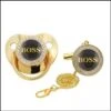Merkloos Baby Tut Met Clip- BOSS - 0 - 18 Maanden - Fopspeen - Zwart / Goud - Silica Gel - Luxe Tut/fopspeen Met Diamanten - Baby Geschenk - Kerst Baby Cadeau -Peuterpaleis Winkel 1194x1200 13