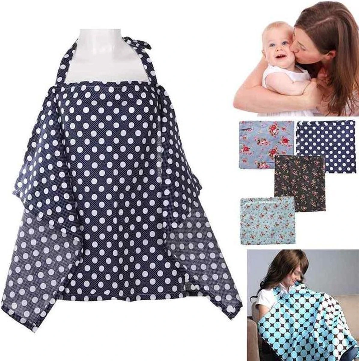 Merkloos Voedingsdoek | Borstvoeding Doek | Borstvoedingsdoek | Donker Blauw 3 Merkloos Voedingsdoek | Borstvoeding Doek | Borstvoedingsdoek | Donker Blauw