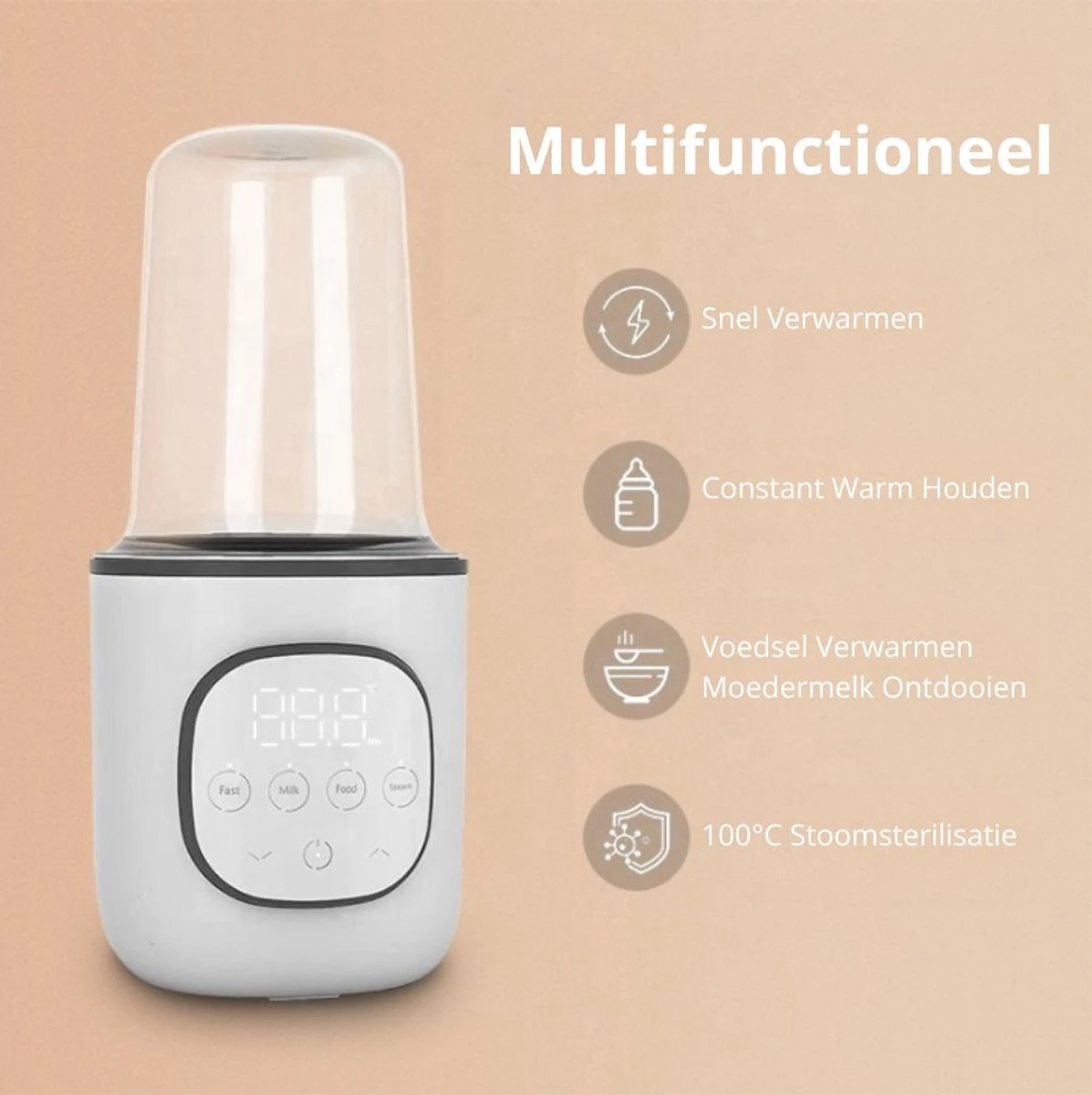 SUBADA S7608 - Flessenwarmer Met Snelle Opwarming - Babyvoeding En Sterilisator - 24-uur Warmhouden 7 SUBADA S7608 - Flessenwarmer Met Snelle Opwarming - Babyvoeding En Sterilisator - 24-uur Warmhouden - Afbeelding 5