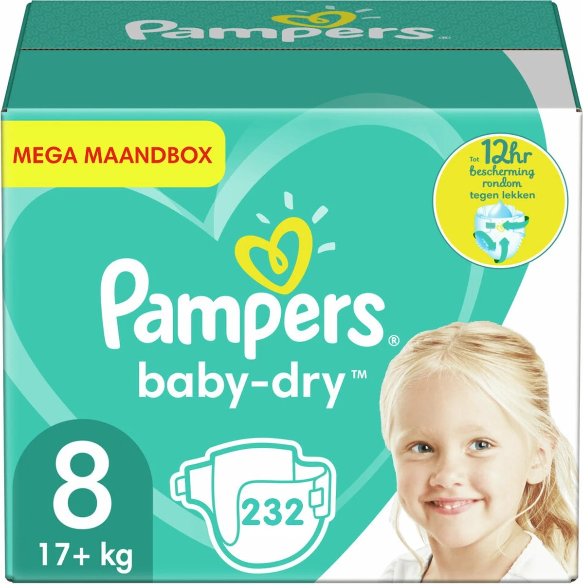 Pampers® Pampers - Baby Dry - Maat 8 - Mega Maandbox - 232 Luiers 3 Pampers® Pampers - Baby Dry - Maat 8 - Mega Maandbox - 232 Luiers