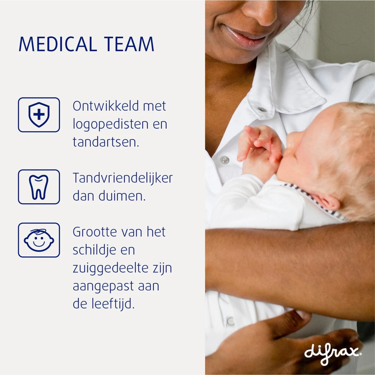 Difrax Fopspeen 0-6 Maanden Dental - Lichblauw/Grijs/Lichtroze/Roodbruin - Orthodontische Speen - 4 Stuks 6 Difrax Fopspeen 0-6 Maanden Dental - Lichblauw/Grijs/Lichtroze/Roodbruin - Orthodontische Speen - 4 Stuks - Afbeelding 4