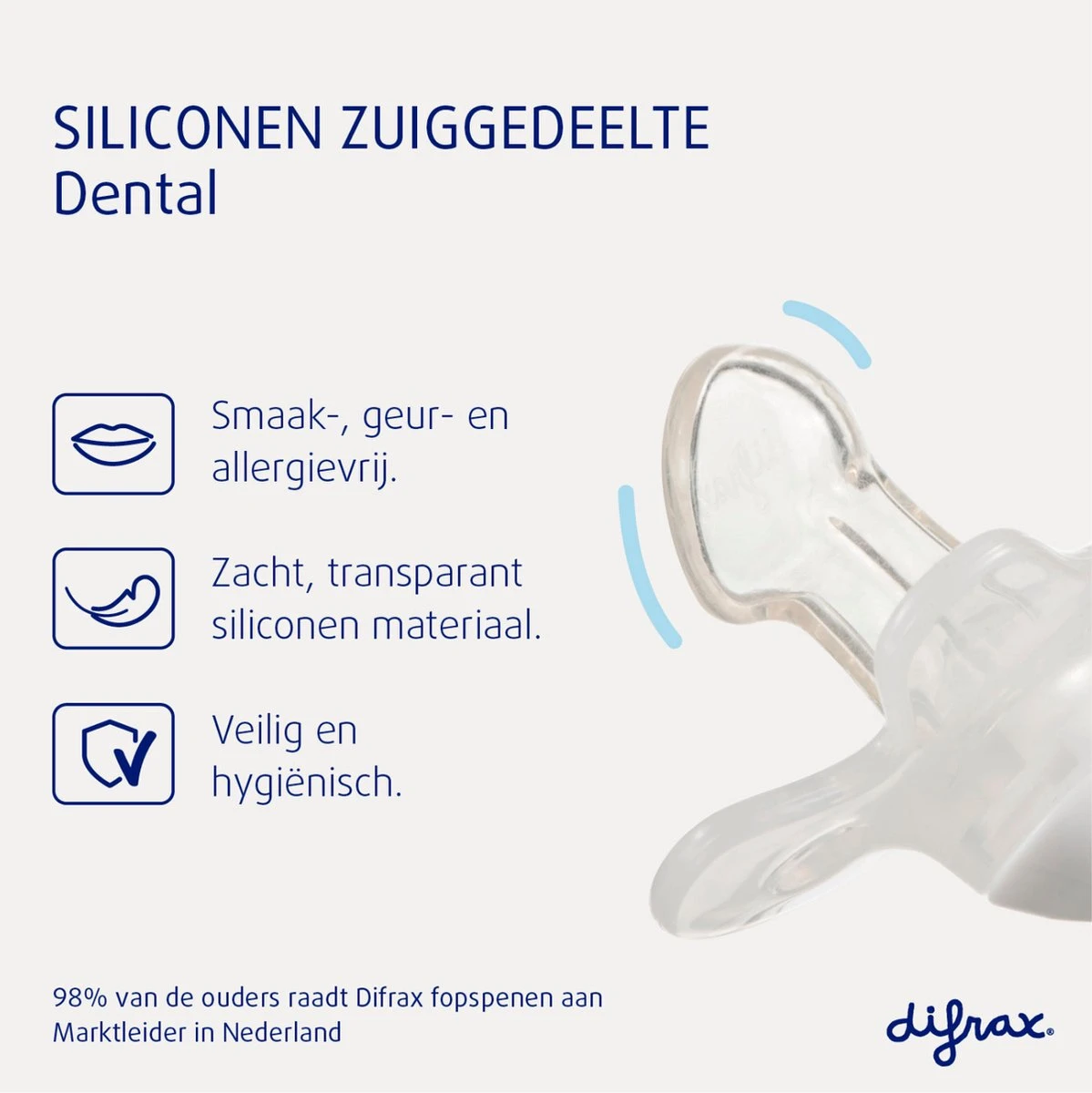 Difrax Fopspeen 0-6 Maanden Dental - Lichblauw/Grijs/Lichtroze/Roodbruin - Orthodontische Speen - 4 Stuks 10 Difrax Fopspeen 0-6 Maanden Dental - Lichblauw/Grijs/Lichtroze/Roodbruin - Orthodontische Speen - 4 Stuks - Afbeelding 8