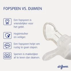Difrax Fopspeen Newborn Dental - Crèmewit/Popcorn - Orthodontische Speen - 2 Stuks -Peuterpaleis Winkel 1199x1200 91
